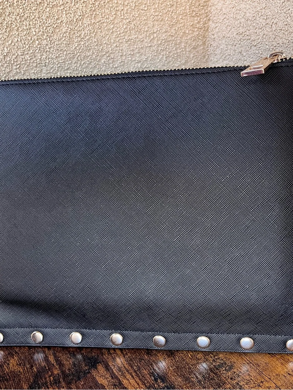 White House Black Market Black Wristlet Clutch with Pink Floral Print - Picture 9 of 11